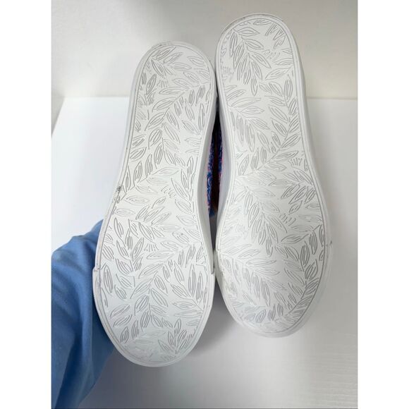Lilly Pulitzer Abigail Sneaker Blue Peri Takin It Easy Accessory Sneakers 8.5 - Picture 3 of 4